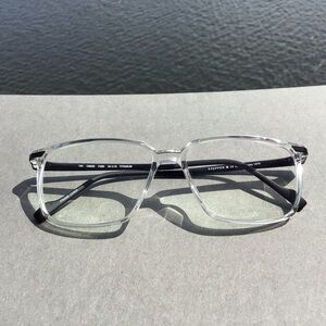 Stepper C6005 Germany Full Frame Clear Square Titanium Eye Glasses Black Temples